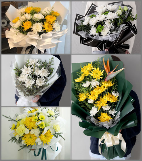 山东青岛平度市蓼兰镇北张家丘村白事花束代送